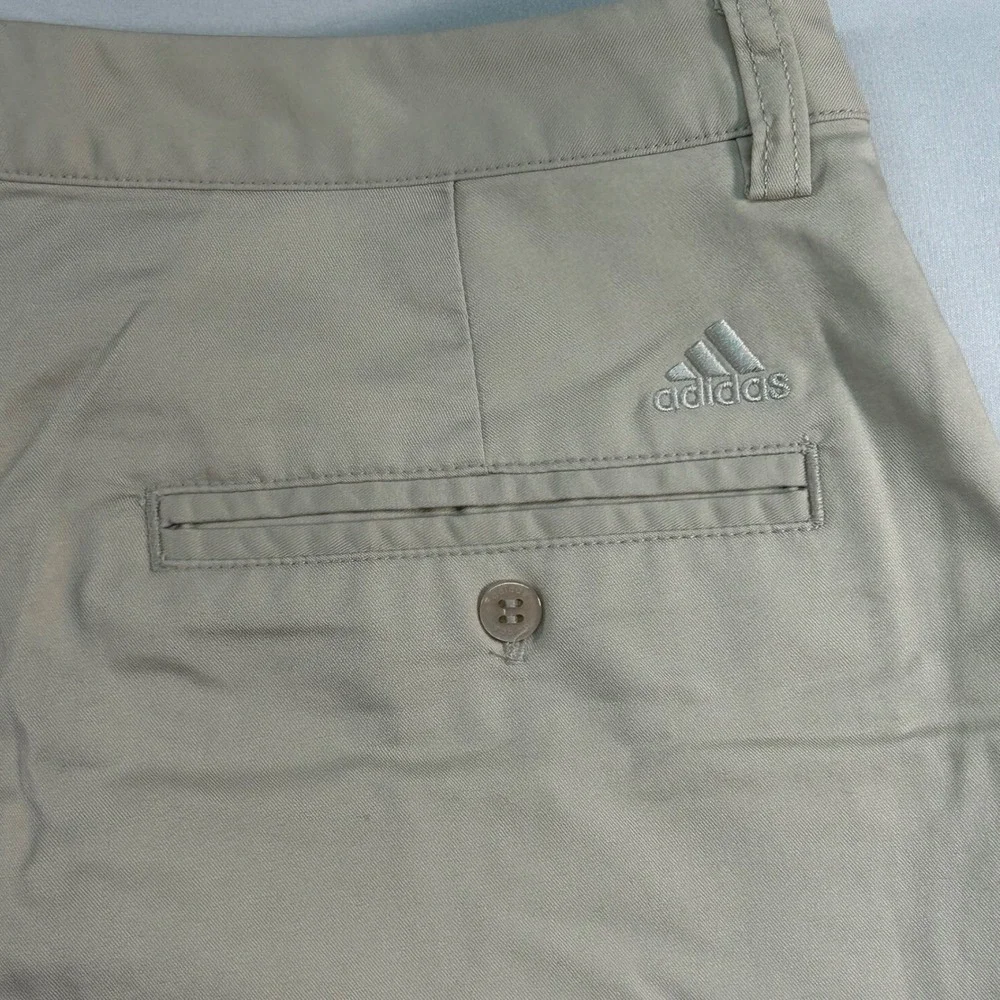 Adidas Womens Golf Shorts Khaki Tan Stretch Cotton Blend Size 10 Activewear